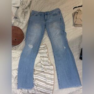 New without tags. Never worn.  Lucky Brand Distressed Straight-Leg Jeans